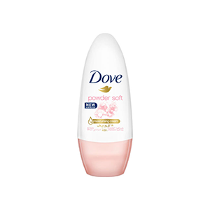 Dove Powder Soft Antiperspirant Deodorant Roll-On 40ml x 2Pcs