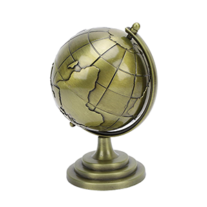 Metallic Luster Earth Globe Model for Office Home/Decor - 1 Pcs