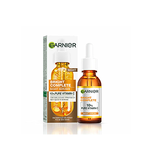 Garnier Bright Complete Night Vitamin C Serum With 10% Pure for Bright Skin - 15ml