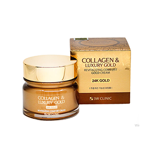 3W Clinic Collagen & Luxury Gold Revitalizing Comfort Moisture 24K Gold Cream - 100ml