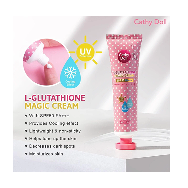 glutathione h2o2 Cathy Doll L-Glutathione Magic Cream Whitening Pore Tightening SPF 50 PA++  138ml main image 1