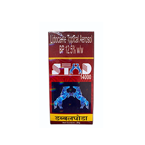 Lidocaine Topical Aerosol BP 12.5%, STUD 14000, Dealy Spray For Man 20g